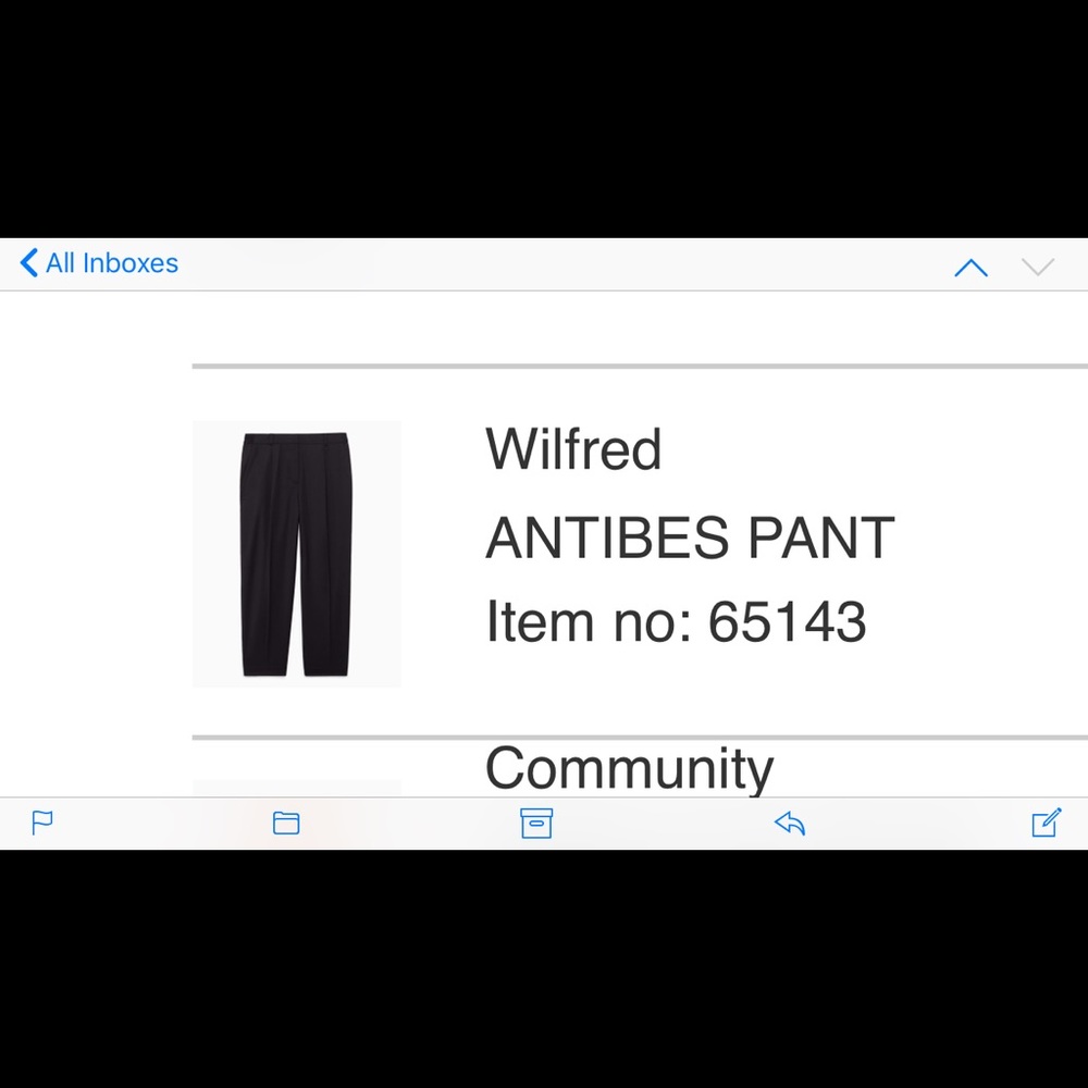 Wilfred black Antibes pants great condition